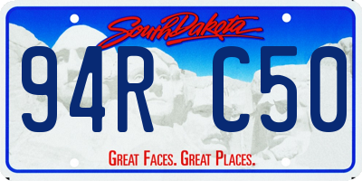 SD license plate 94RC50