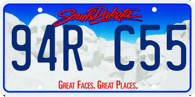 SD license plate 94RC55