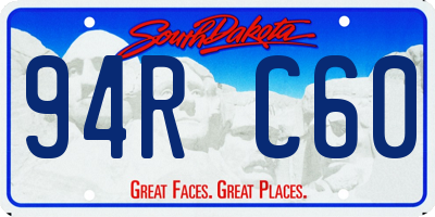 SD license plate 94RC60