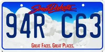 SD license plate 94RC63