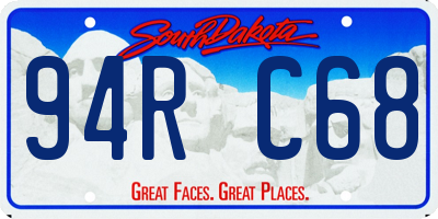 SD license plate 94RC68