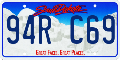 SD license plate 94RC69