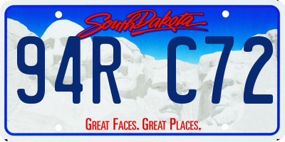 SD license plate 94RC72