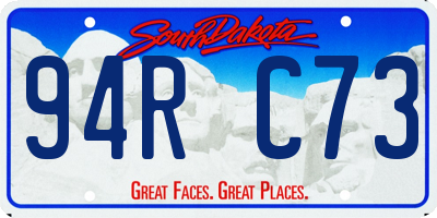 SD license plate 94RC73