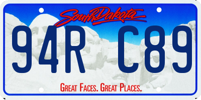 SD license plate 94RC89