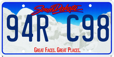 SD license plate 94RC98