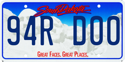 SD license plate 94RD00