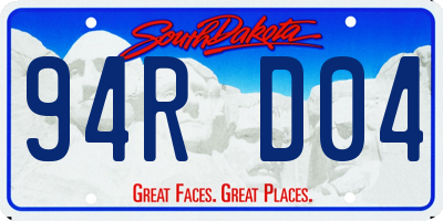SD license plate 94RD04