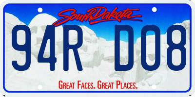 SD license plate 94RD08