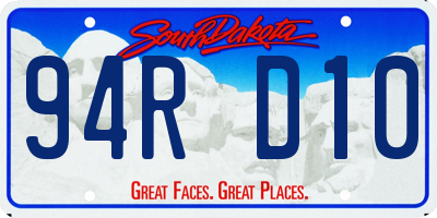 SD license plate 94RD10