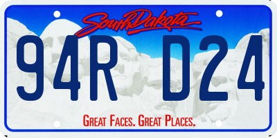 SD license plate 94RD24