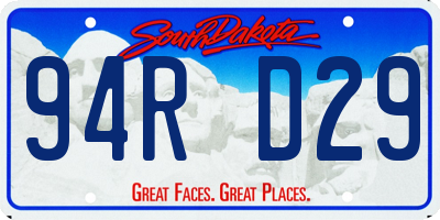SD license plate 94RD29