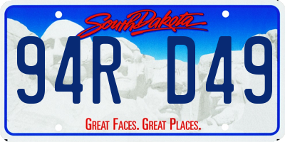 SD license plate 94RD49