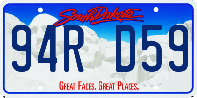 SD license plate 94RD59