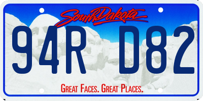 SD license plate 94RD82