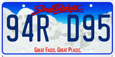 SD license plate 94RD95