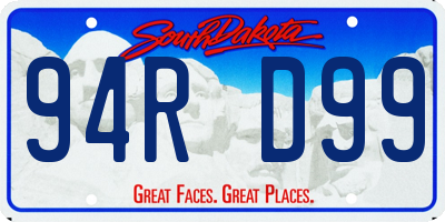 SD license plate 94RD99