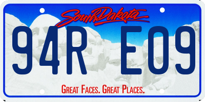 SD license plate 94RE09