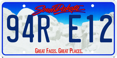 SD license plate 94RE12