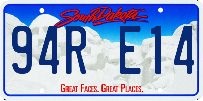 SD license plate 94RE14