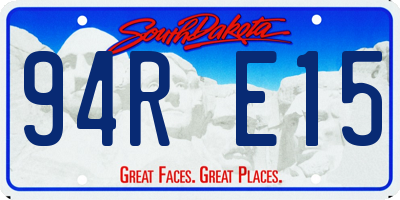 SD license plate 94RE15