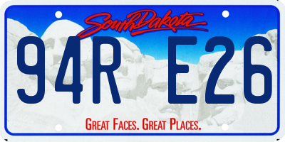 SD license plate 94RE26
