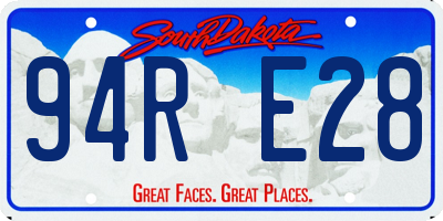 SD license plate 94RE28