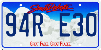 SD license plate 94RE30