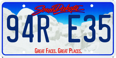 SD license plate 94RE35