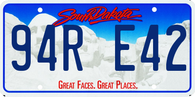 SD license plate 94RE42