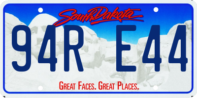 SD license plate 94RE44