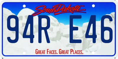 SD license plate 94RE46