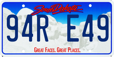 SD license plate 94RE49