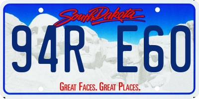 SD license plate 94RE60