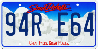 SD license plate 94RE64