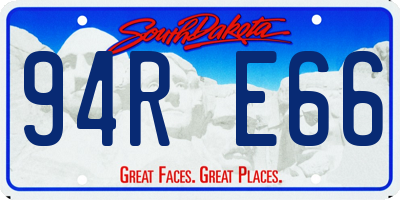 SD license plate 94RE66