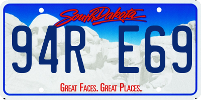 SD license plate 94RE69