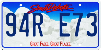 SD license plate 94RE73