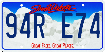 SD license plate 94RE74