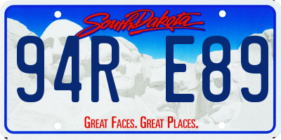 SD license plate 94RE89