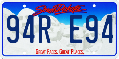 SD license plate 94RE94