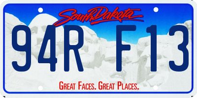 SD license plate 94RF13