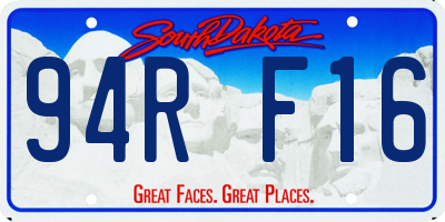 SD license plate 94RF16