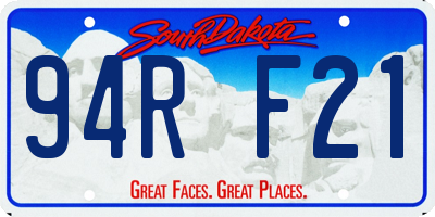 SD license plate 94RF21