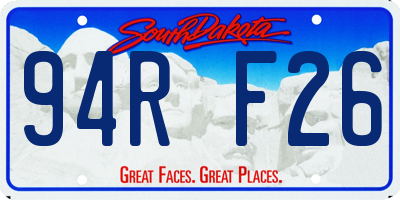 SD license plate 94RF26