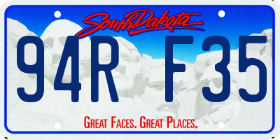 SD license plate 94RF35