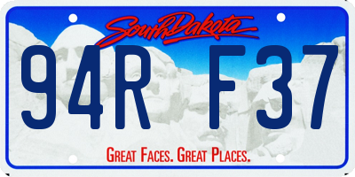 SD license plate 94RF37