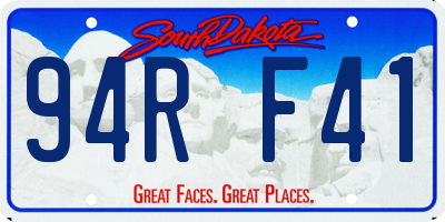 SD license plate 94RF41
