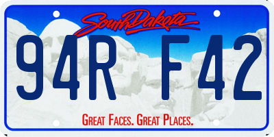 SD license plate 94RF42