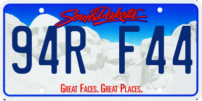 SD license plate 94RF44